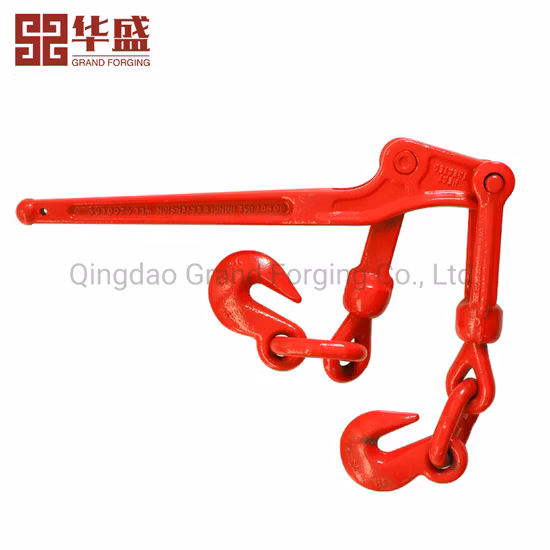 Us Type G80 Red Painted Rigging Hardware Die Forging Steel Lever Type Cargo Lashing Ratchet Type Red Accessory Load Binder
